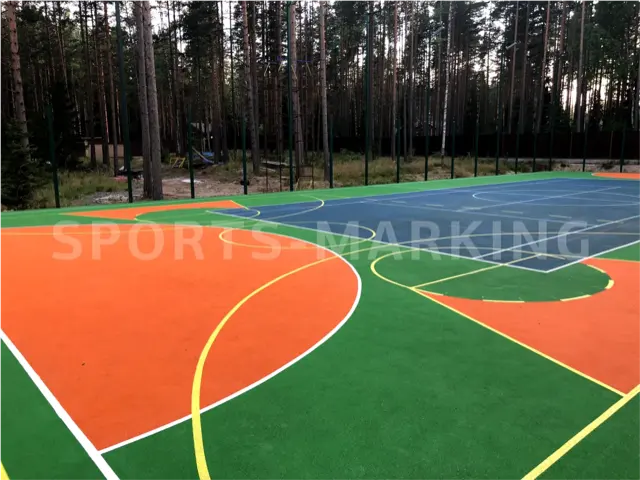 Разметка спортивной площадки — работа Sports-Marking
