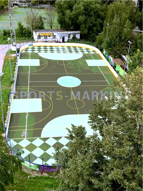 Разметка спортивной площадки — работа Sports-Marking