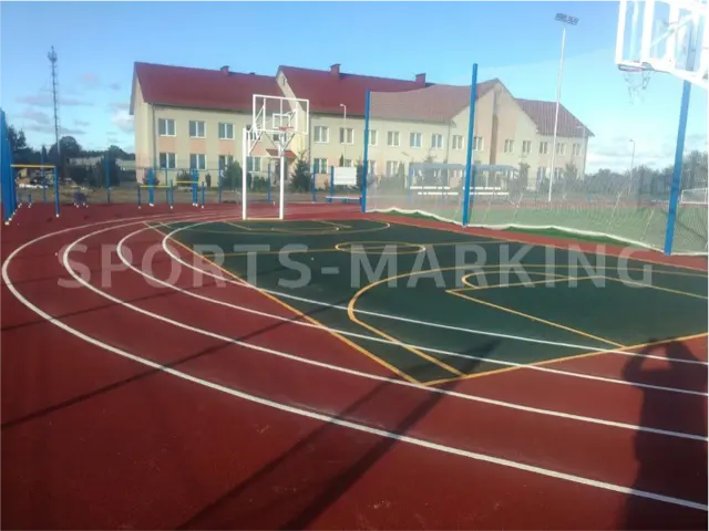 Разметка спортивной площадки — работа Sports-Marking