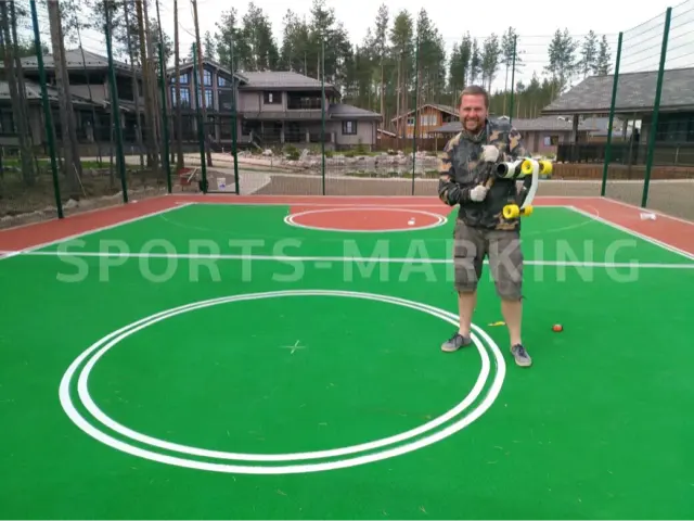 Разметка спортивной площадки — работа Sports-Marking