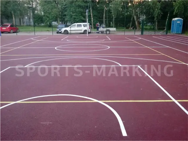 Разметка спортивной площадки — работа Sports-Marking