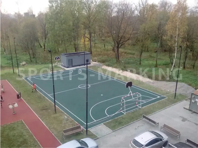 Разметка спортивной площадки — работа Sports-Marking