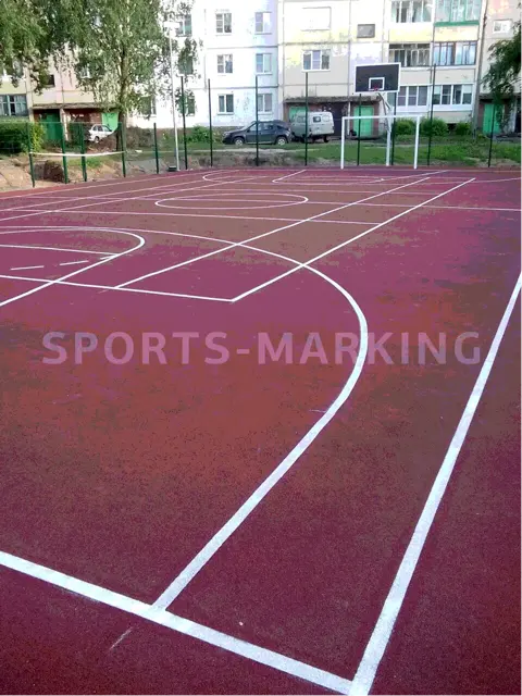 Разметка спортивной площадки — работа Sports-Marking
